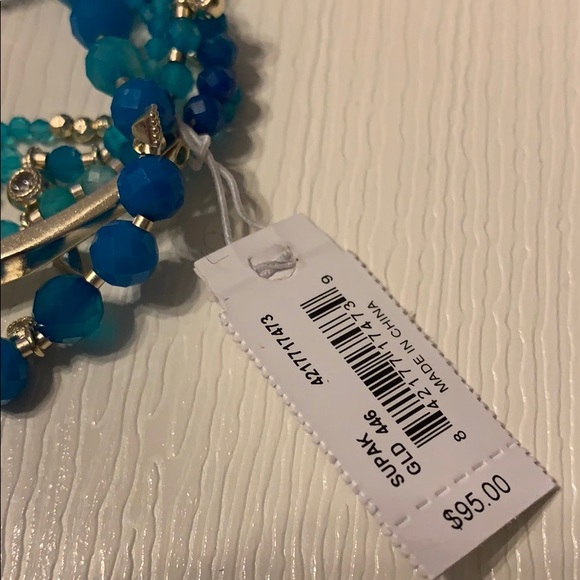 Kendra Scott supak bracelet set gold turquoise - Picture 2 of 3